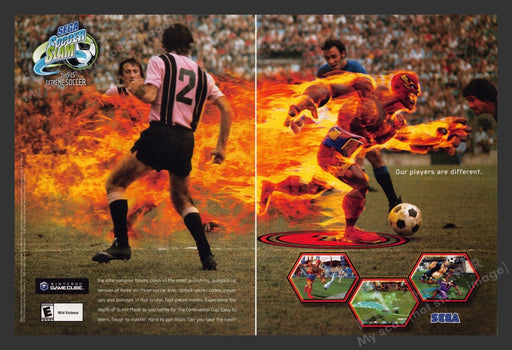 2002 Sega Soccer Slam Video Game Print Advertisement (2 Pages)