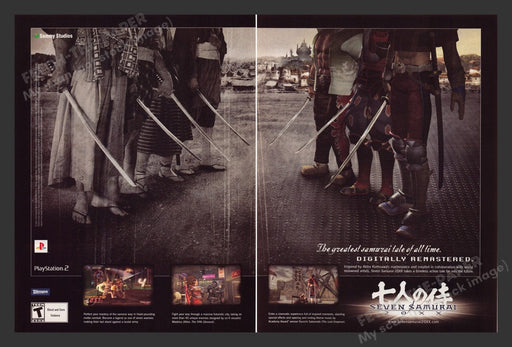 2004 Seven Samurai 20XX Video Game Print Advertisement (2 Pages)