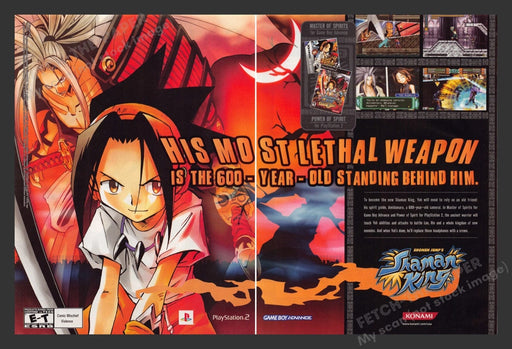 2004 Shaman King Video Game Print Advertisement (2 Pages)