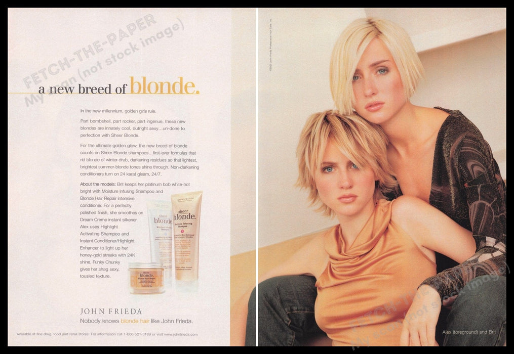 Sheer Blonde 2000s Print Advertisement (2 pages) 2002 Fetch the Paper!