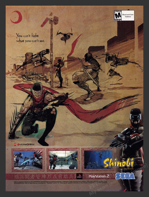 2002 Shinobi Video Game Print Advertisement