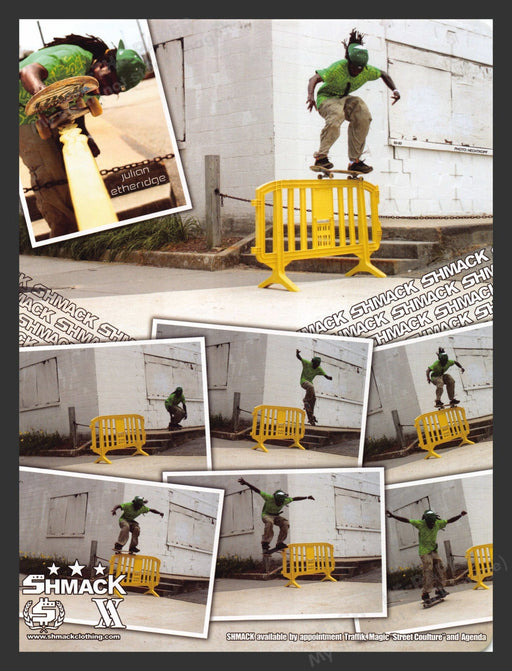 2007 Shmack Clothing Julian Etheridge Skater Athlete Print Advertisement.