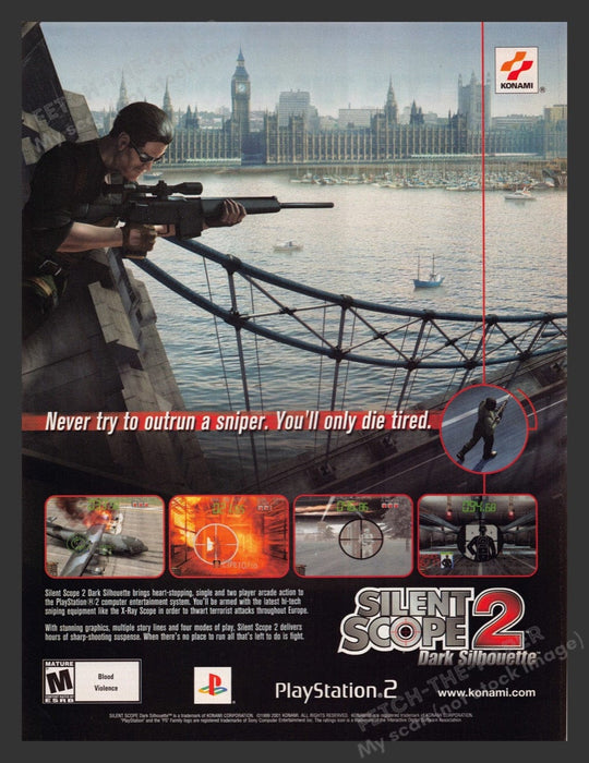 2001 Silent Scope 2: Dark Silhouette Video Game Print Advertisement
