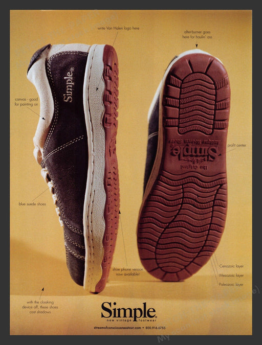 2002 Simple New VIntage Footwear / Shoes Print Advertisement Ad.