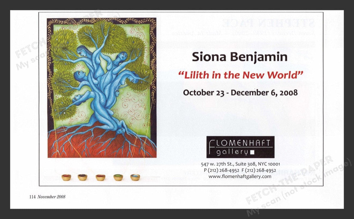 2008 Siona Benjamin "Lilith in the New World" Artist Print Advertisement Ad