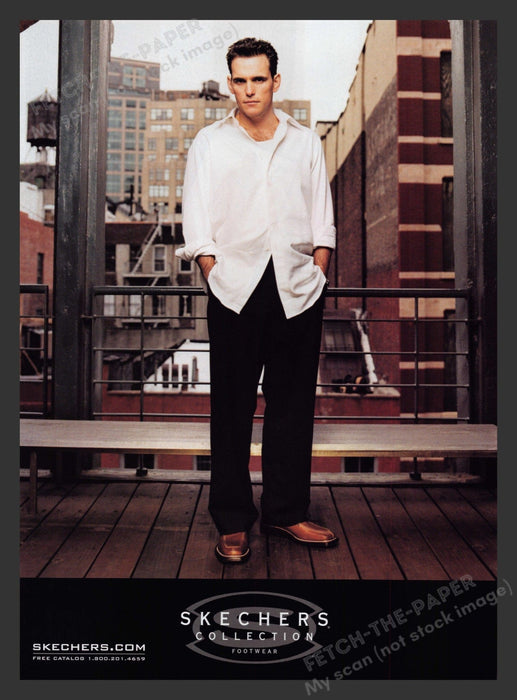 Skechers Footwear Matt Dillon Actor 2000s Print Advertisement 2001 Fetch the Paper!