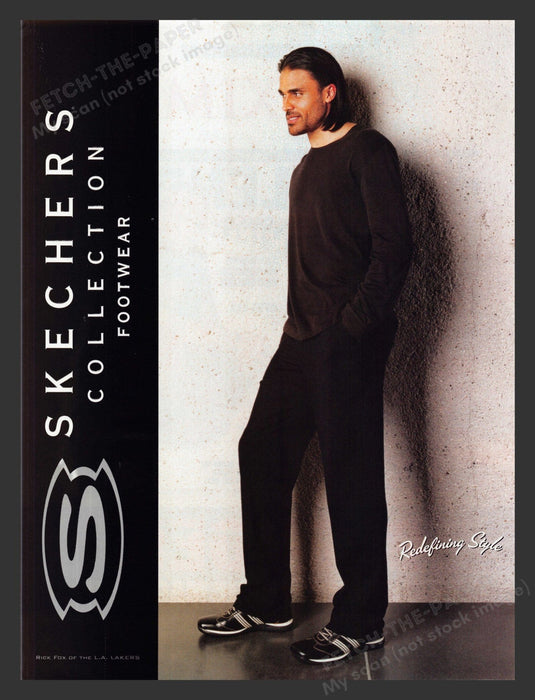 2002 Skechers Footwear Rick Fox Athlete Lakers Basketball Print Advertisement.
