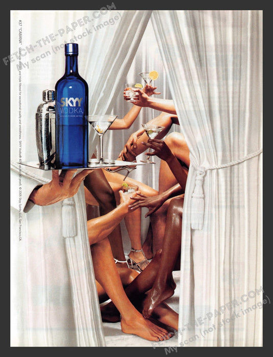 2005 Print Advertisement Skyy Vodka #37 "Cabana" Alcohol Ad.