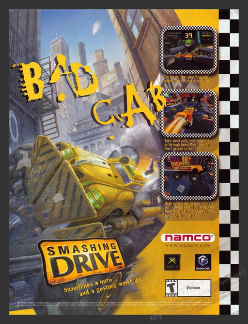 2002 Smashing Drive Video Game Print Advertisement