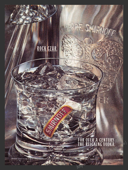 1989 Smirnoff Vodka "Rock Czar" Print Advertisement Ad