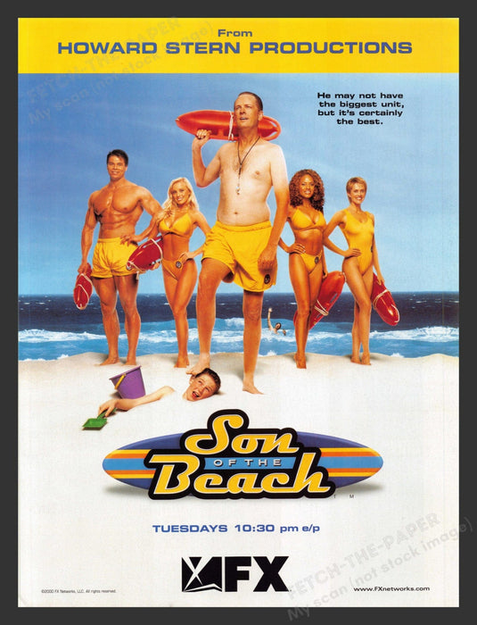 2000 Son of the Beach T.V. Show Howard Stern Print Advertisement Ad.