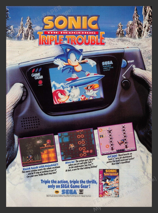 1994 Sonic the Hedgehog: Triple Trouble Video Game Print Advertisement