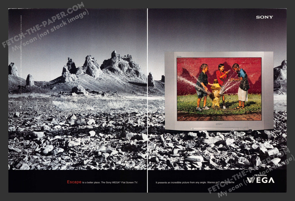 2000 Sony Wega T.V. Print Advertisement (2 Pages).