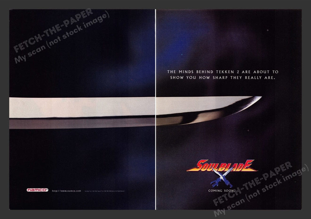 1997 Soul Blade Sword Video Game Print Advertisement (2 Pages)