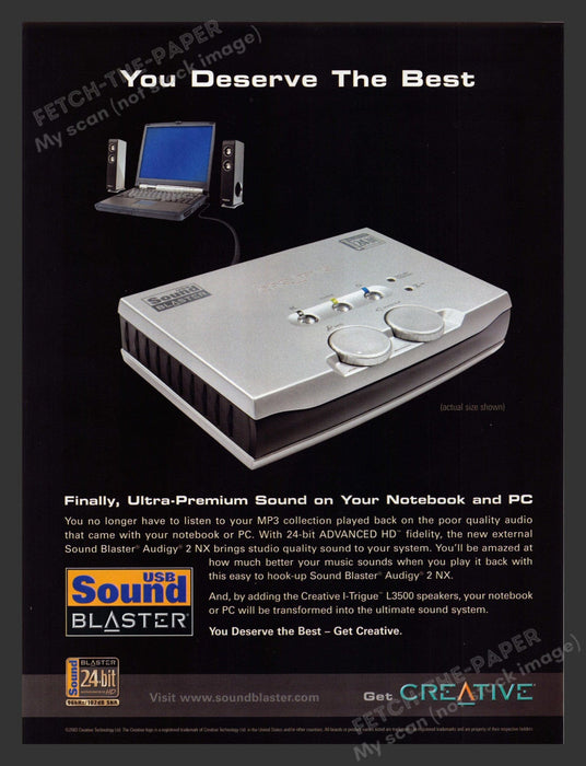 2003 Sound Blaster Audigy 2 NX Print Advertisement Ad
