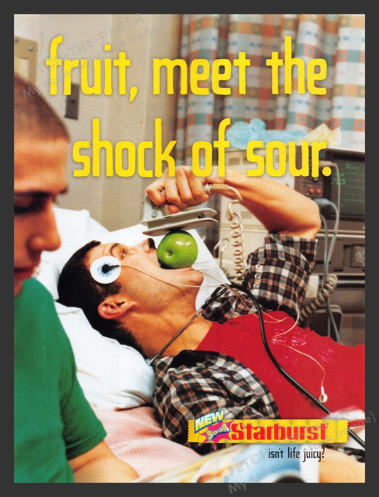 2003 Sour Starburst Shock Defibrillabor Print Advertisement Ad