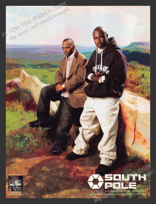 2005 Print Advertisement South Pole Mobb Deep Wall Clothing Musician Ad.