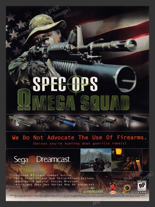 2000 Spec Ops: Omega Squad Video Game Print Advertisement