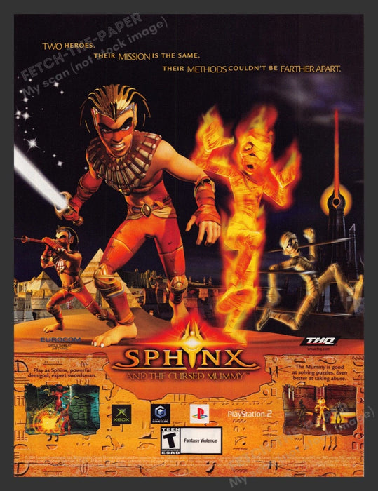 2003 Sphinx and the Cursed Mummy Video Game Print Advertisement