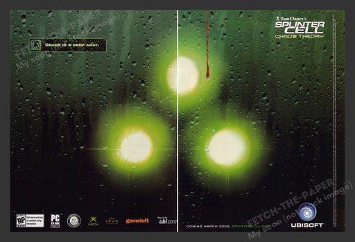 2004 Splinter Cell: Chaos of Theory Video Game Print Advertisement (2 Pages)