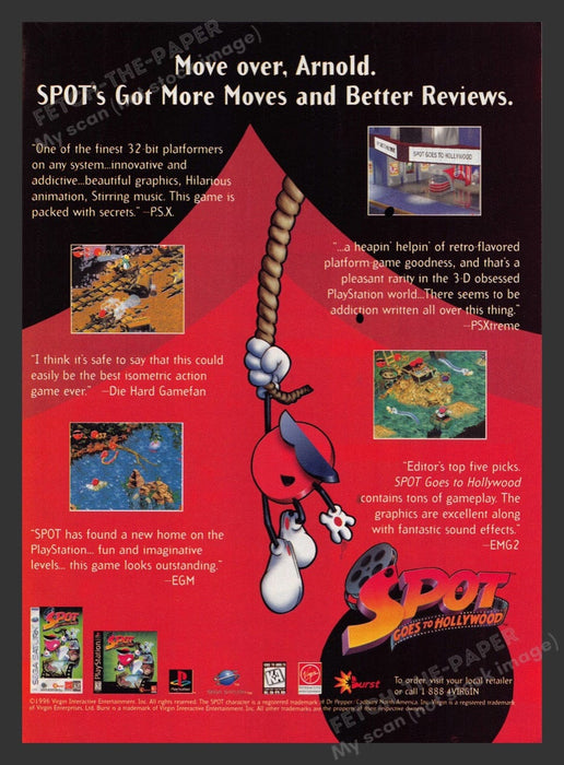 1997 Spot Goes to Hollywood Video Game Print Advertisement