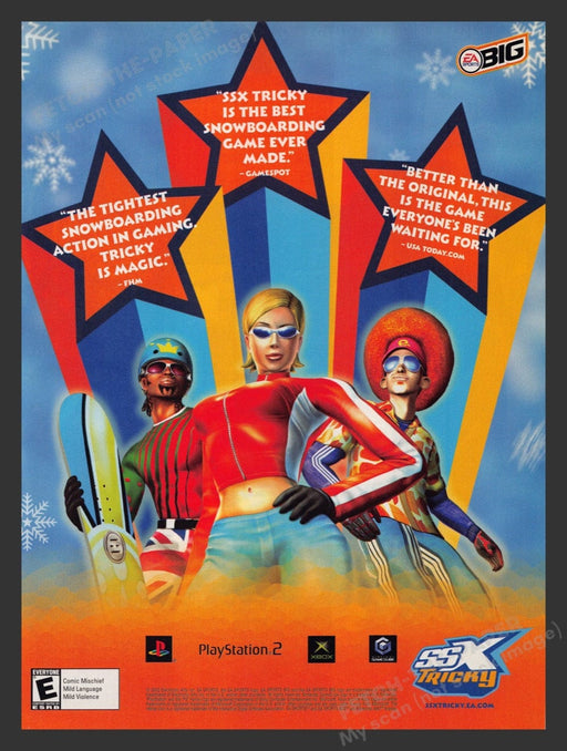 2002 SSX Tricky Video Game Print Advertisement
