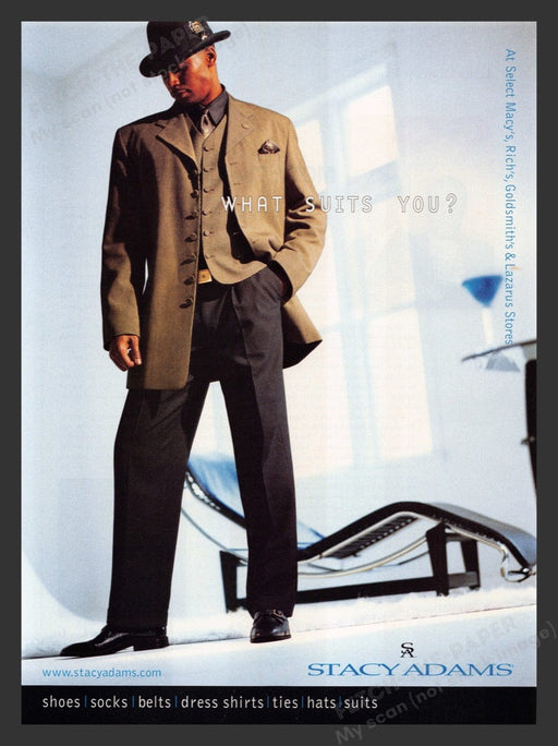 2000 Stacy Adams Men's Clothing What Suits You? Print Advertisement Ad