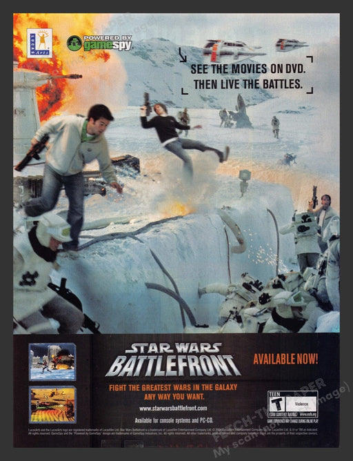2004 Star Wars Battlefront Video Game Print Advertisement