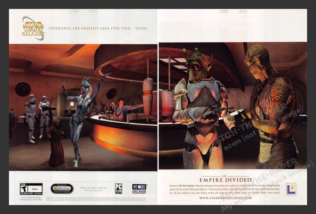 2004 Star Wars Galaxies Video Game Print Advertisement (2 Pages)