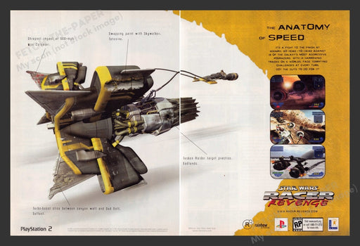 2002 Star Wars Racer Revenge Video Game Print Advertisement (2 Pages)