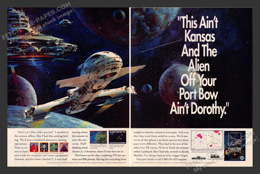 1991 Print Advertisement 2 Page Starflight Video Game Ad.