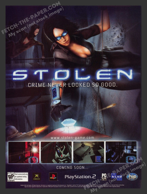 2005 Print Advertisement Stolen Video Game Ad.