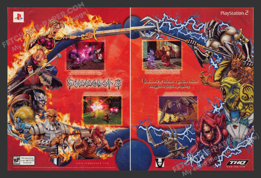 2002 Print Advertisement Video Game 2 Page Summoner 2 Ad.