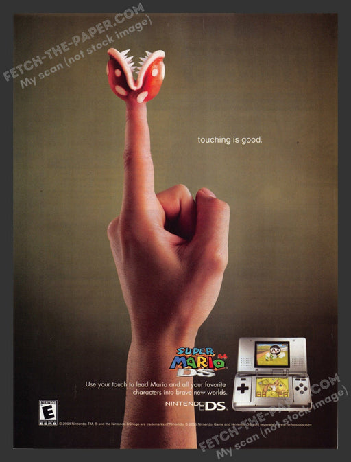 2005 Print Advertisement Super Mario 64 DS Video Game Ad.