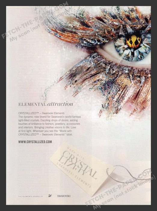 2007 Print Advertisement Swarovski Jewelry Elements Crystallized Ad.