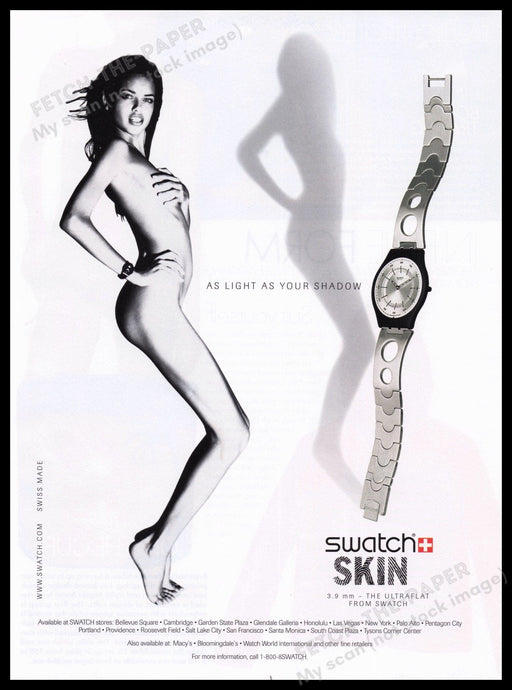 Swatch 2000s Print Advertisement Ad 2000 Fetch the Paper!