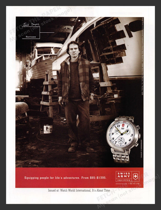 2000 Swiss Army Watches Jack Dayan Hurricane Print Advertisement Ad.