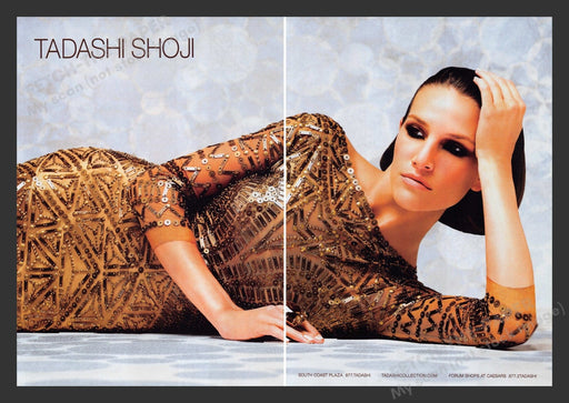 Tadashi Shoji 2000s Print Advertisement (2 pages) 2007 Japanese Designer Dresses Fetch the Paper!