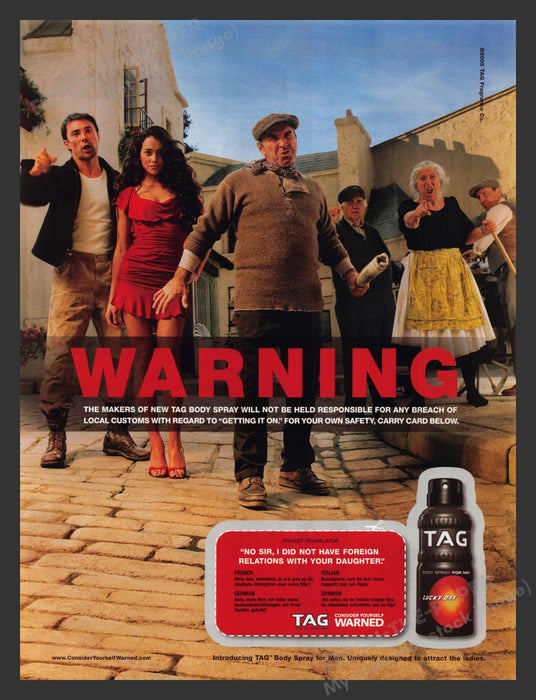 2005 Tag Body Spray Lucky Day Print Advertisement Ad