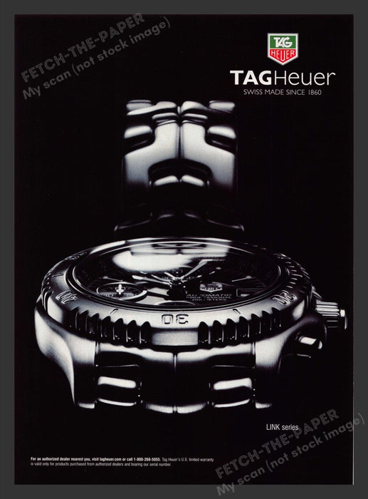 2000 Tag Heuer Watch "Link Series" Print Advertisement Ad