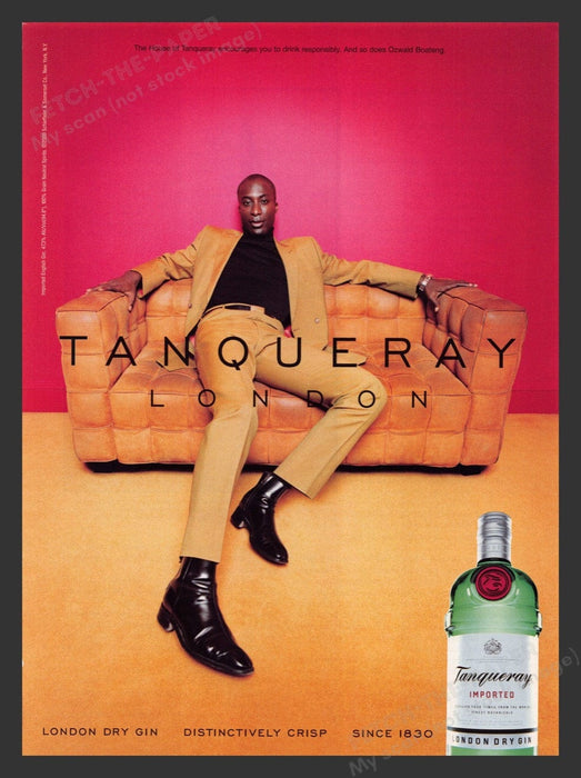 2000 Tanqueray London Dry Gin Ozwald Boateng Print Advertisement Ad