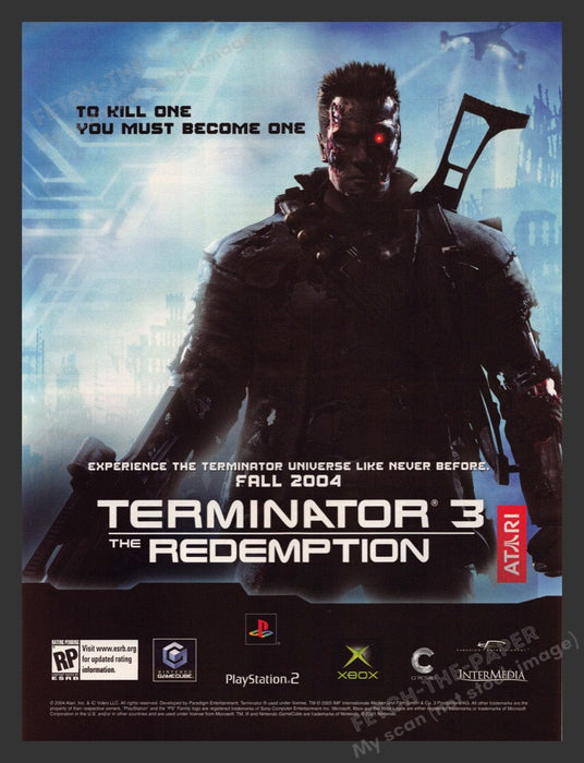 2004 Terminator 3: The Redemption Video Game Print Advertisement
