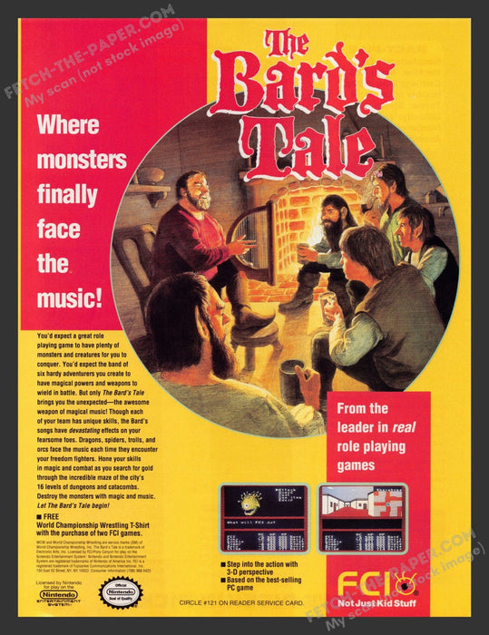 1993 Print Advertisement The Bard's Tale Video Game Ad.