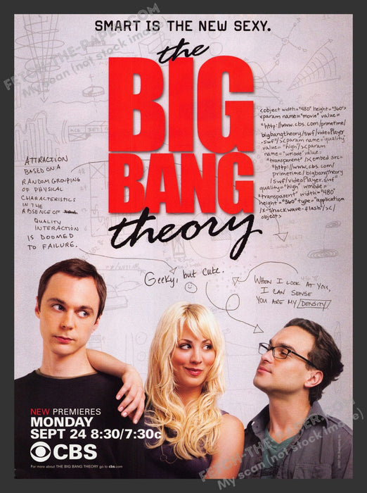 2007 Print Advertisement The Big Bang Theory T.V. Show CBS Ad.