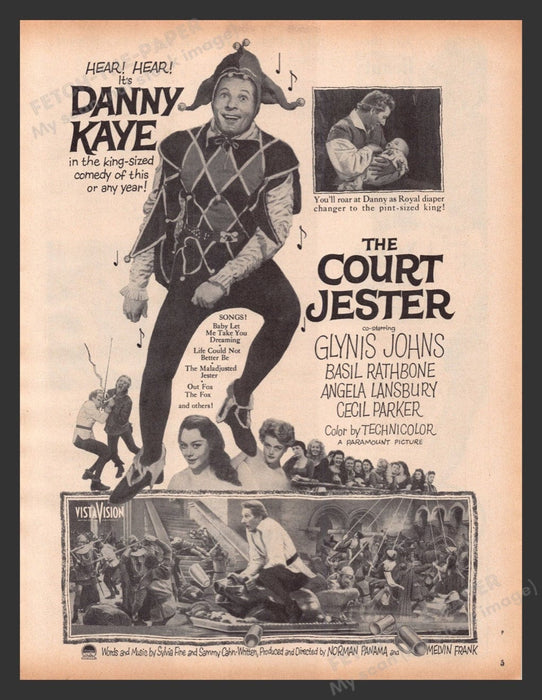 1956 The Court Jester Movie Release Print Advertisement Ad