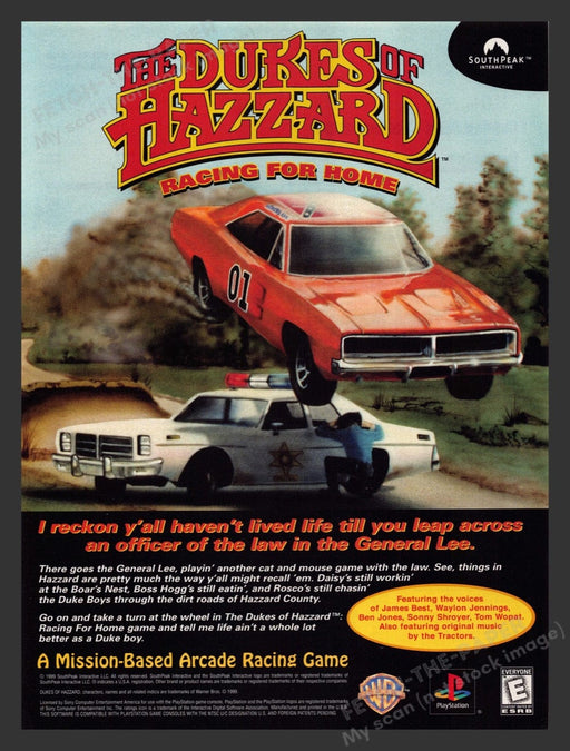 2000 The Dukes of Hazzard: Racing for Home Video Game Print Advertisement