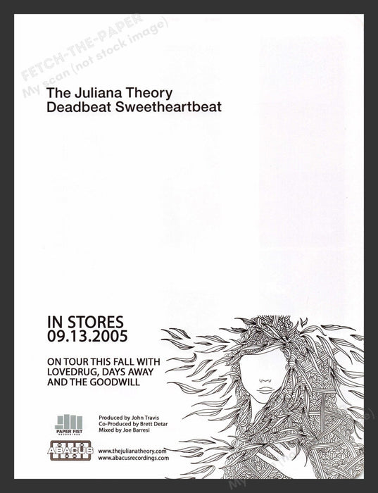 2005 The Juliana Theory - Deadbeat Sweetheartbeat Music Print Advertisement Ad.