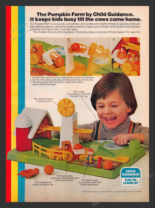 1981 The Pumpkin Farm by Child Guidance Toy Print Advertisement Ad