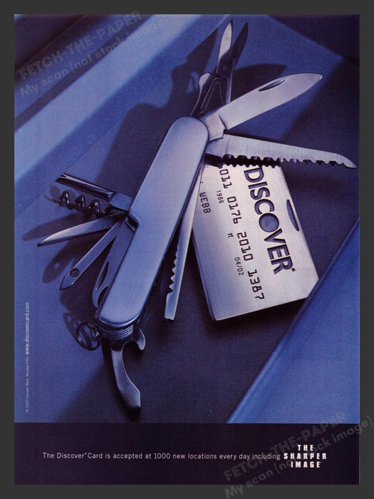 2000 The Sharper Image with Discover Card Print Advertisement Ad
