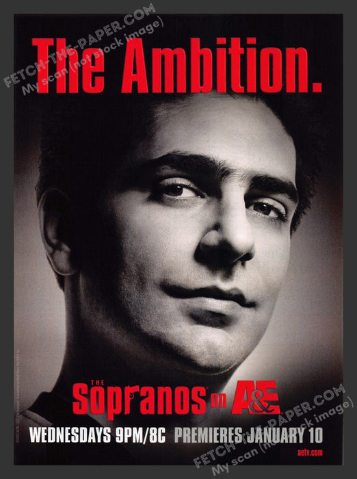 2007 Print Advertisement The Sopranos "The Ambition" Michael Imperioli Actor Ad.